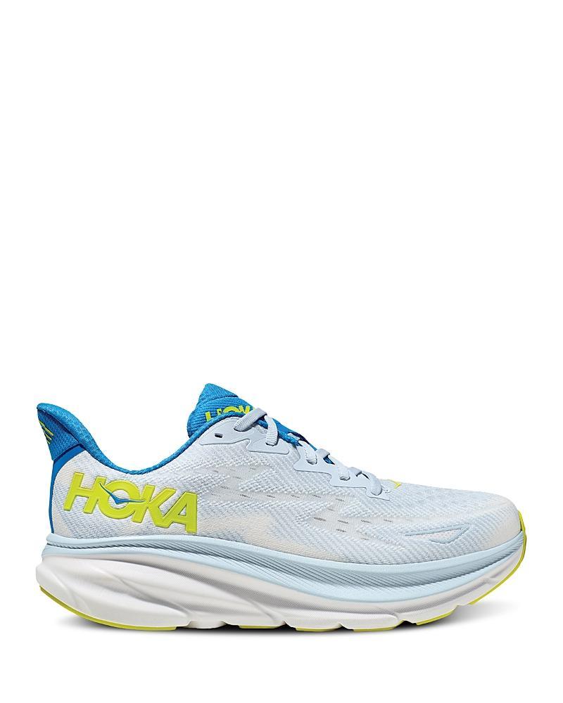 Hoka Mens Clifton 9 Running Sneakers in Ice Water Product Image