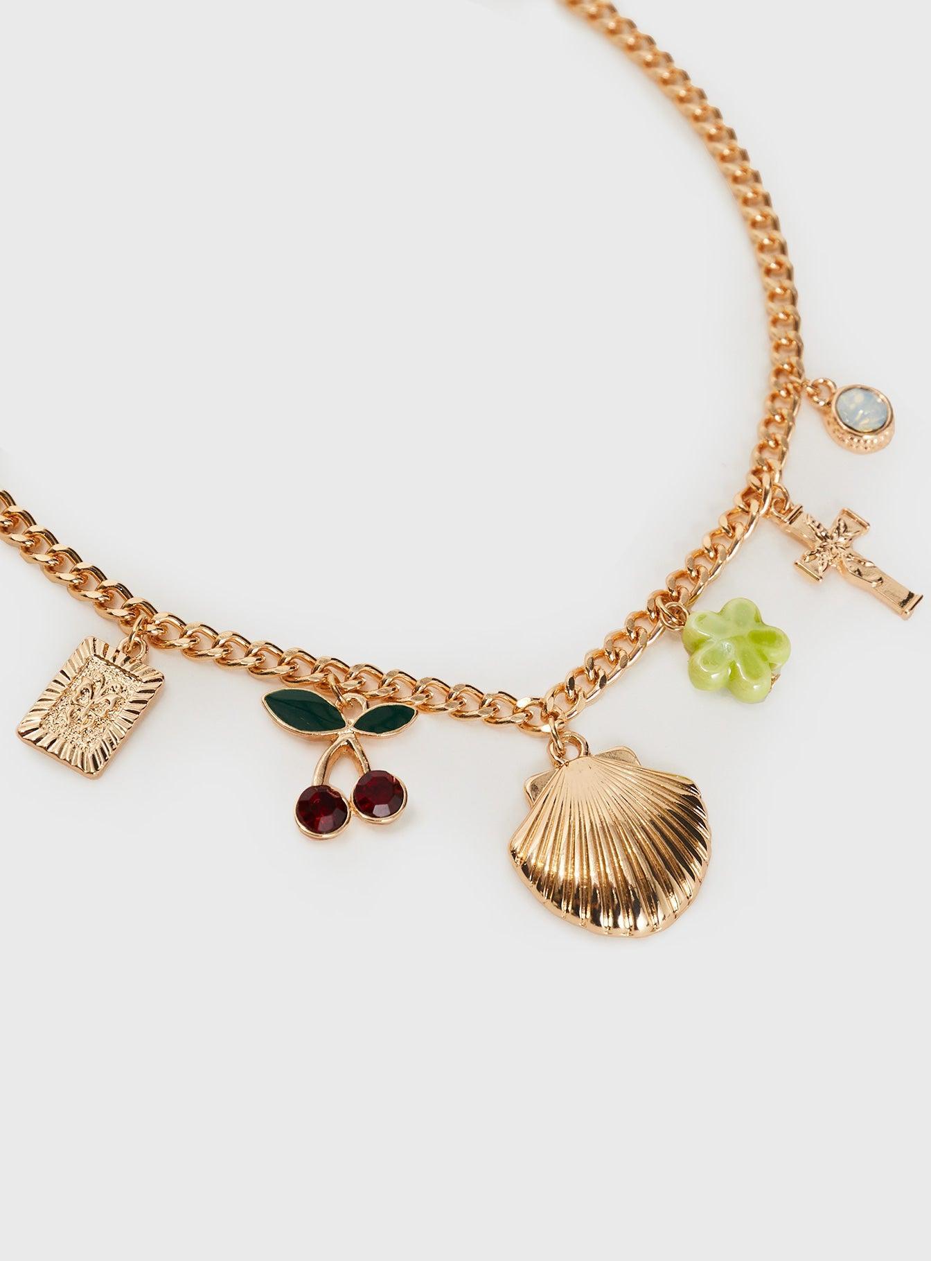 All My Life Charm Necklace Gold Product Image