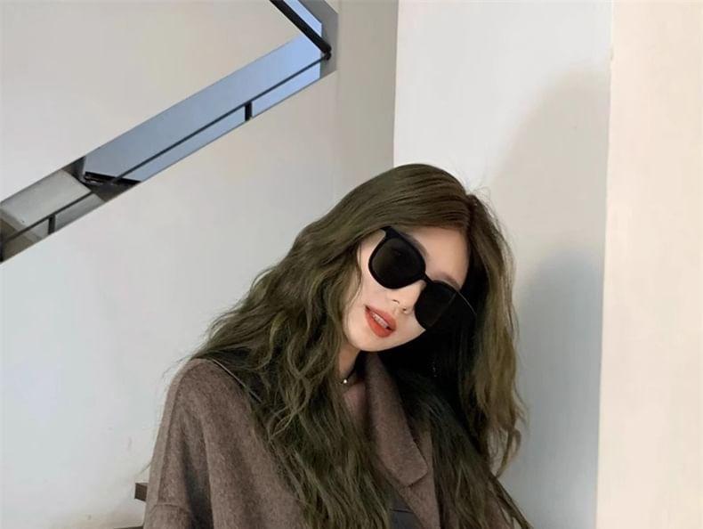 Lapel Collar Midi Double-Breasted Coat Product Image