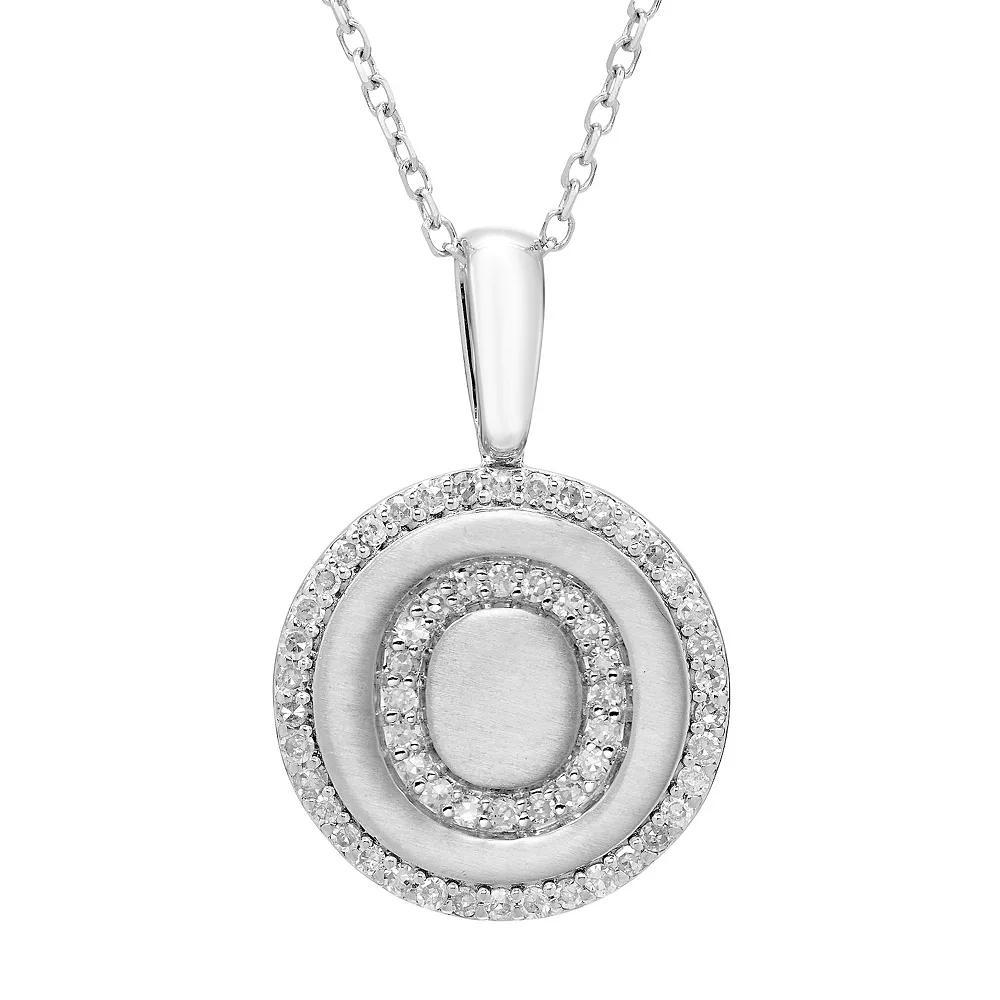 It's Personal Sterling Silver & Diamond Accent Initial Pendant Necklace, Women's, Size: 18" Product Image