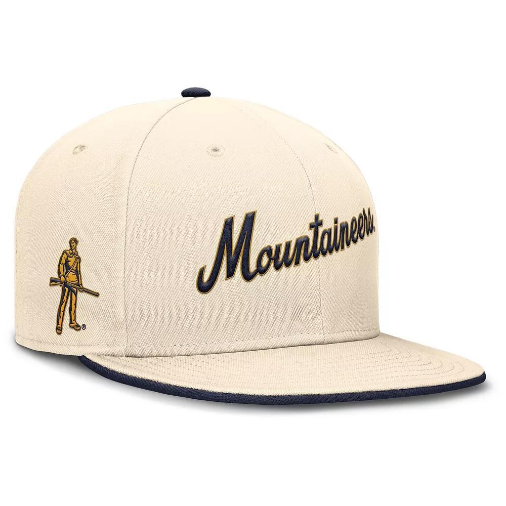 Men's Nike Natural West Virginia Mountaineers Primetime True Performance Fitted Hat, Size: 7 1/8, Beige Product Image