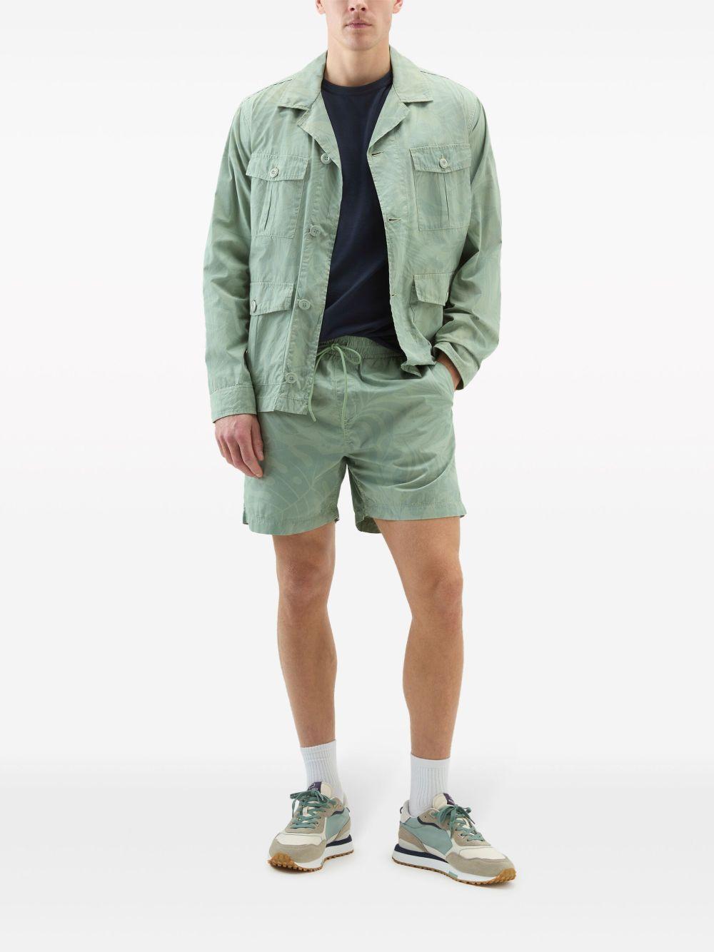 tropical-print drawstring shorts Product Image