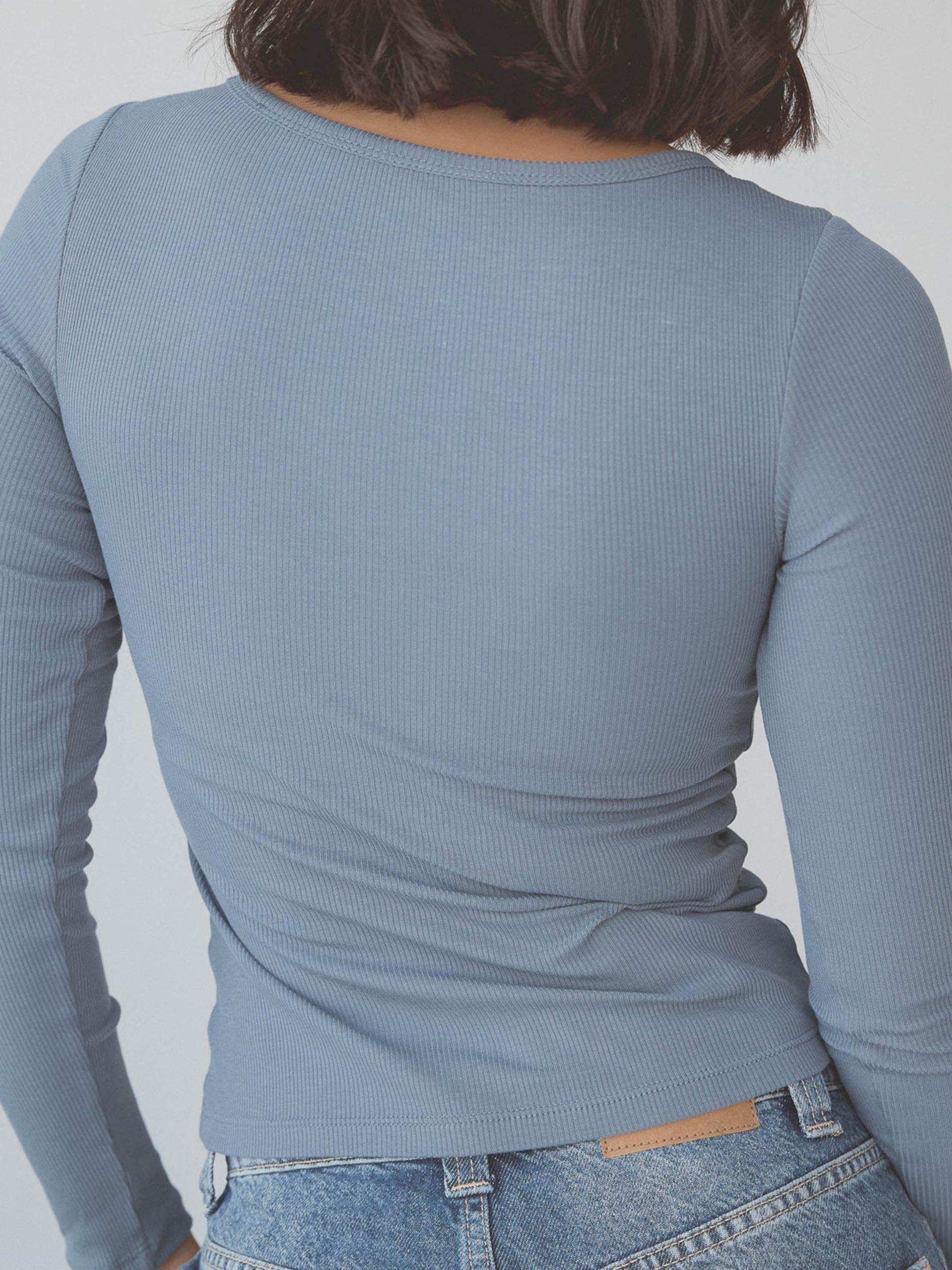 Bamboo Long Sleeve Scoop Neck Brami (Full Length) Product Image
