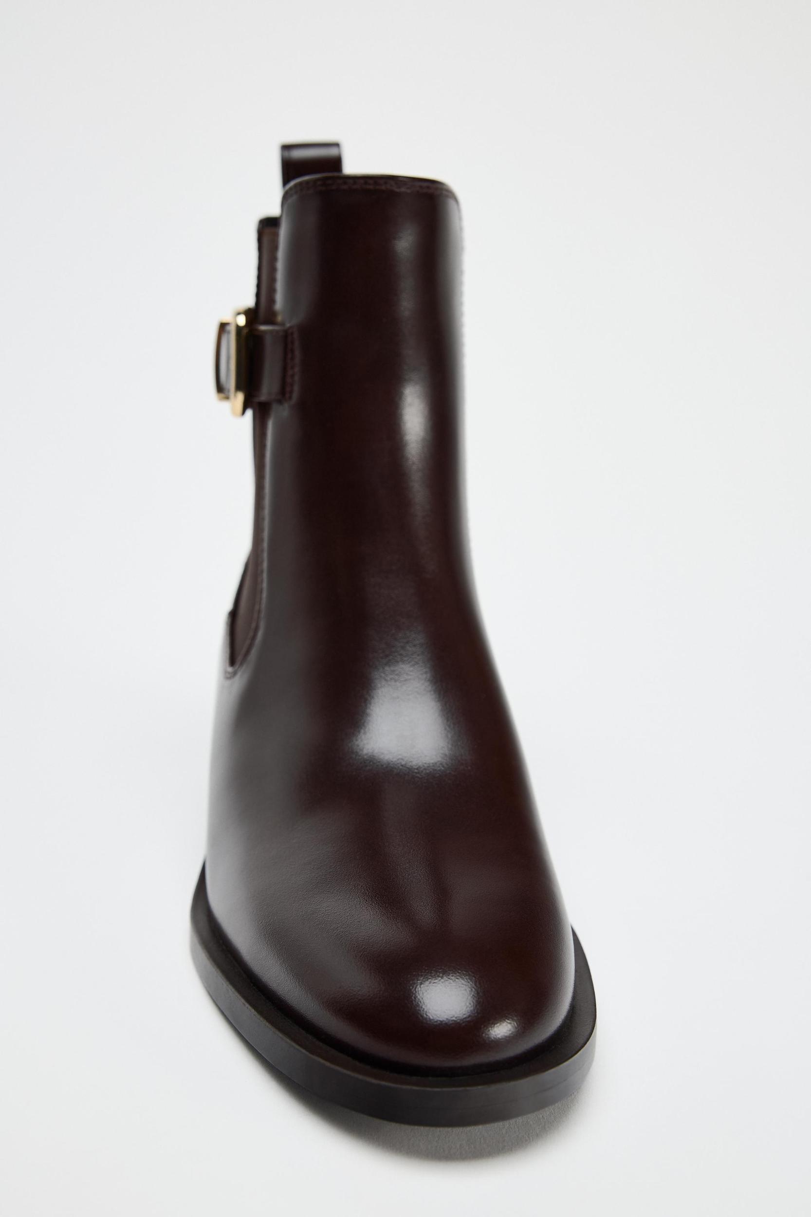 BUCKLED CHELSEA ANKLE BOOTS Product Image
