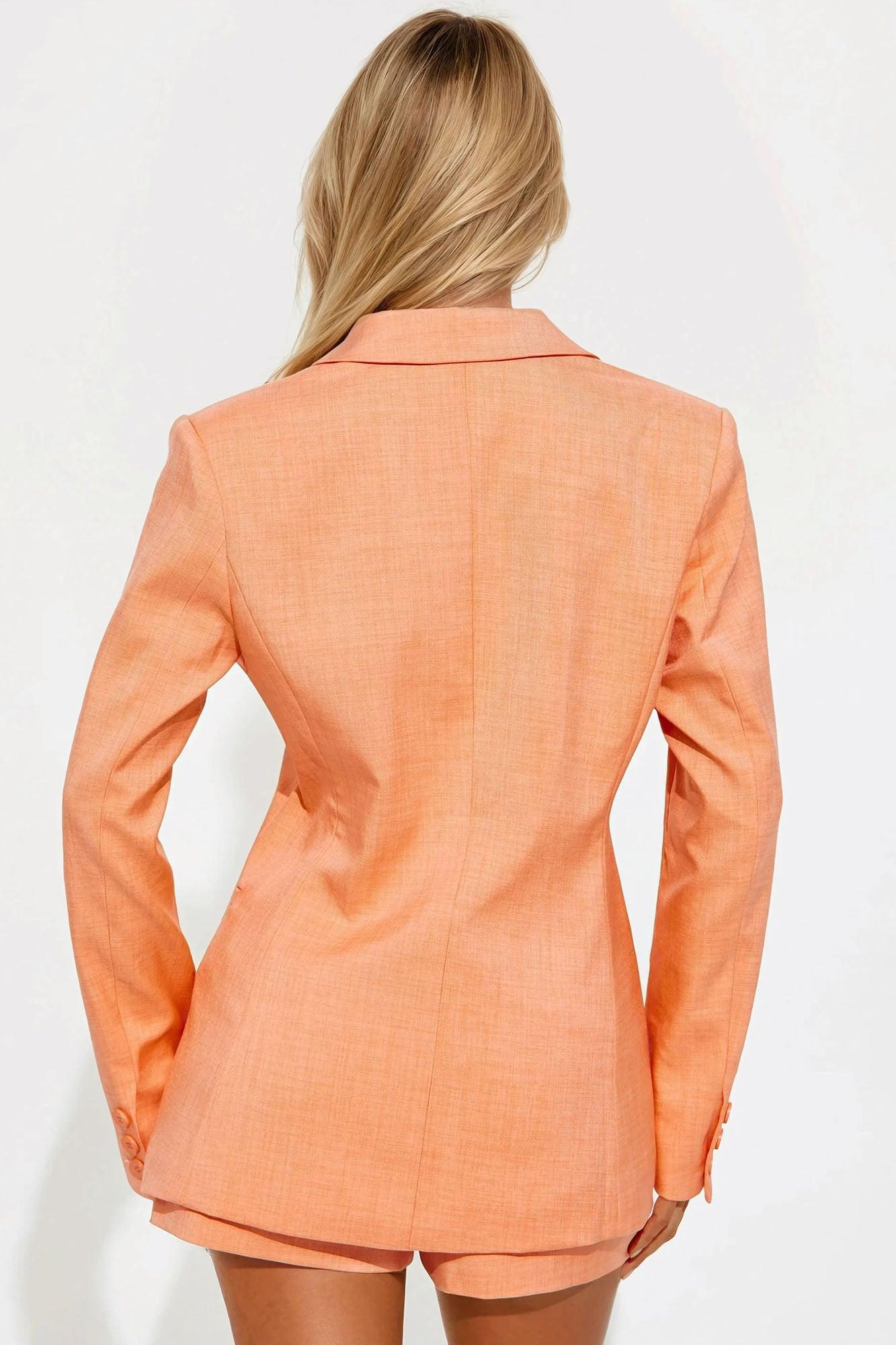 Love Affair Blazer Short Set - Orange Product Image