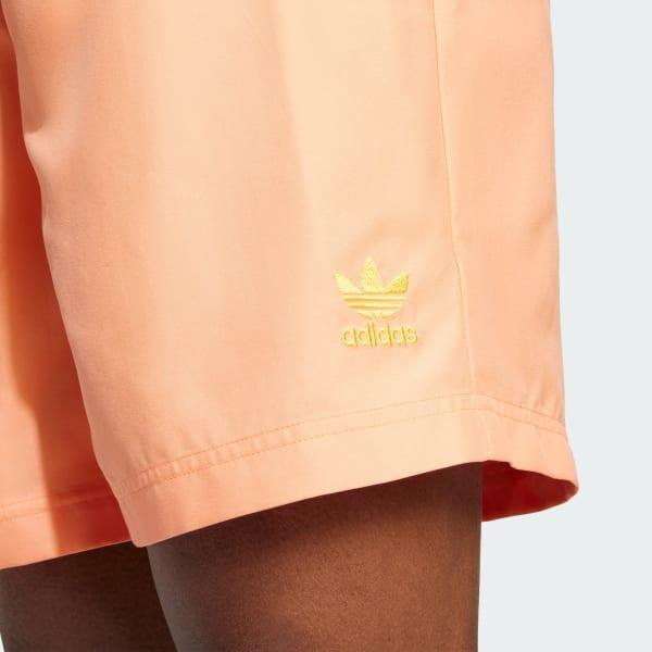 adidas Adicolor 8-Inch Swim Shorts Real Gold M Mens Product Image