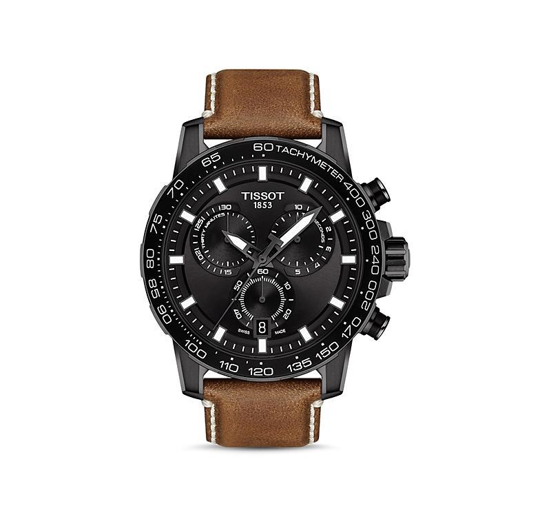 Tissot Supersport Black Leather Strap Chronograph Watch Product Image