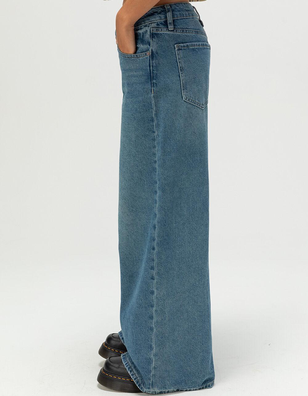 RSQ Womens Low Rise Baggy Jeans - MEDIUM WASH Product Image