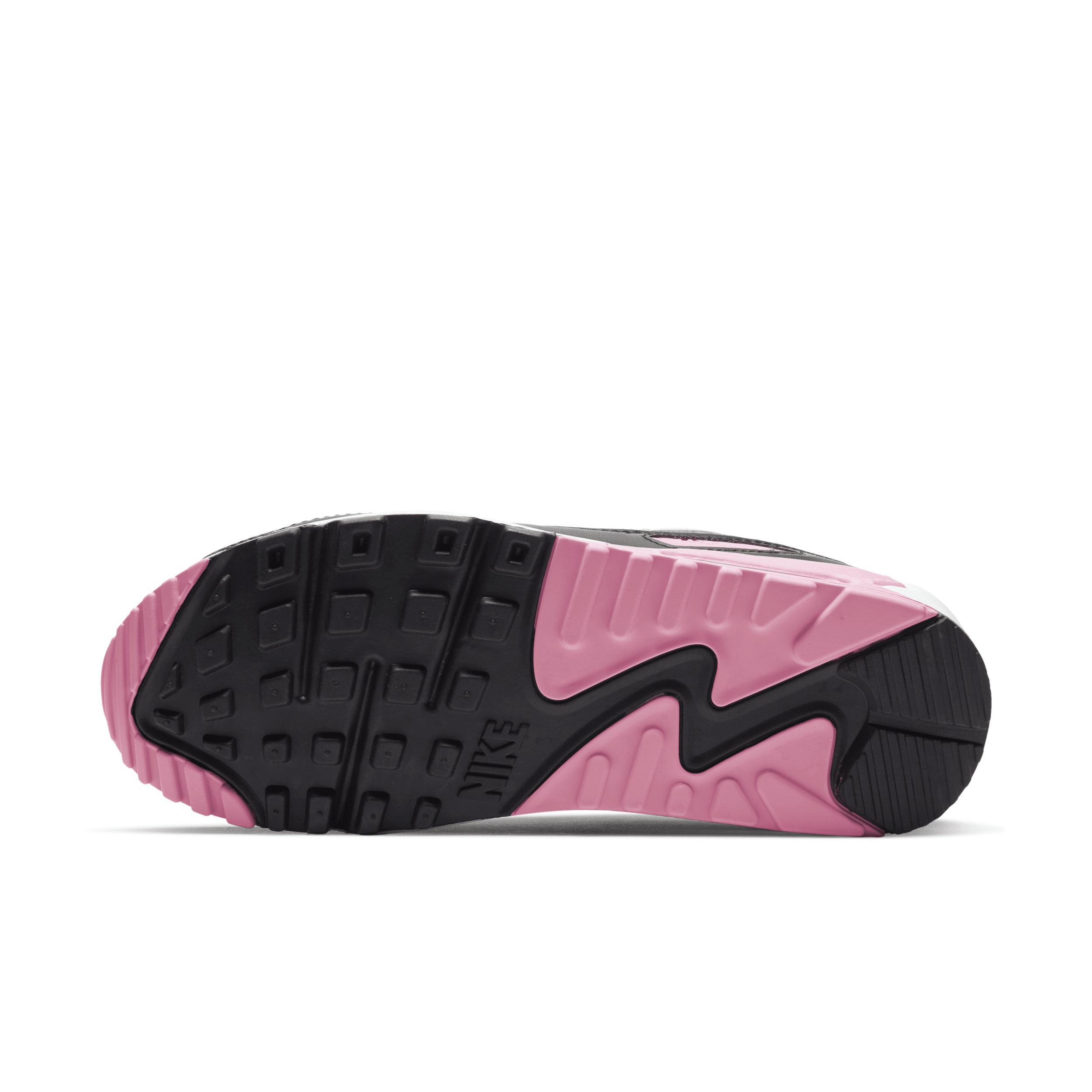 Nike Air Max 90 sneakers in gray and pink rose Product Image