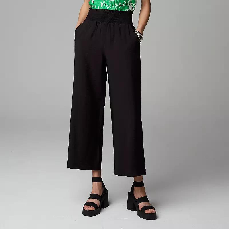 Women's Simply Vera Vera Wang Wide Leg Travel Pants, Size: Medium, Maritime Blue Product Image