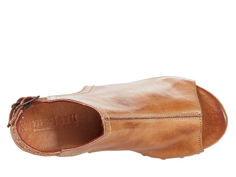 Bed Stu Imelda Leather Platform Cut-Out Wedge Peep Toe Pumps Product Image