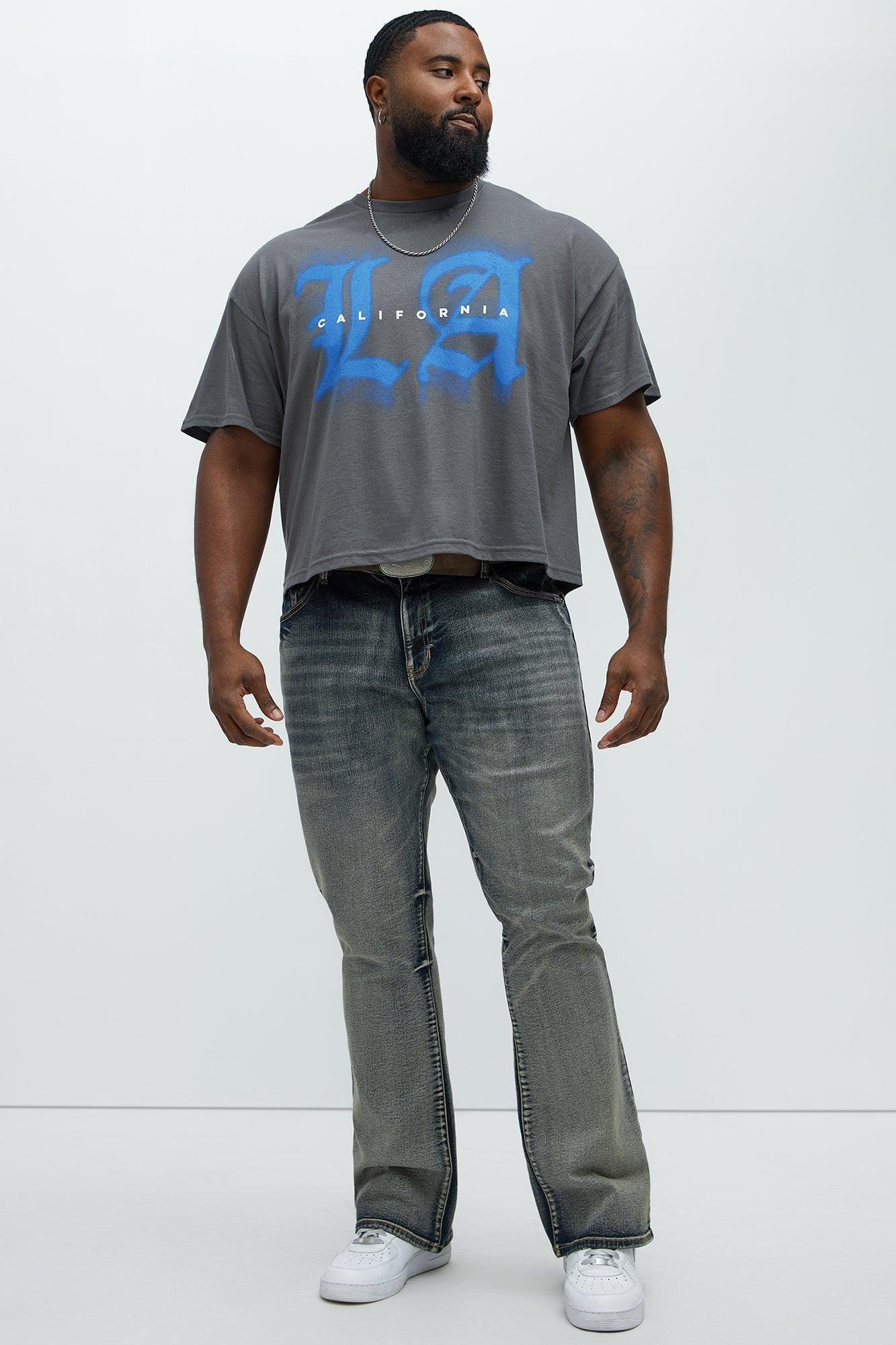 The LAnd Short Sleeve Cropped Tee - Charcoal Product Image