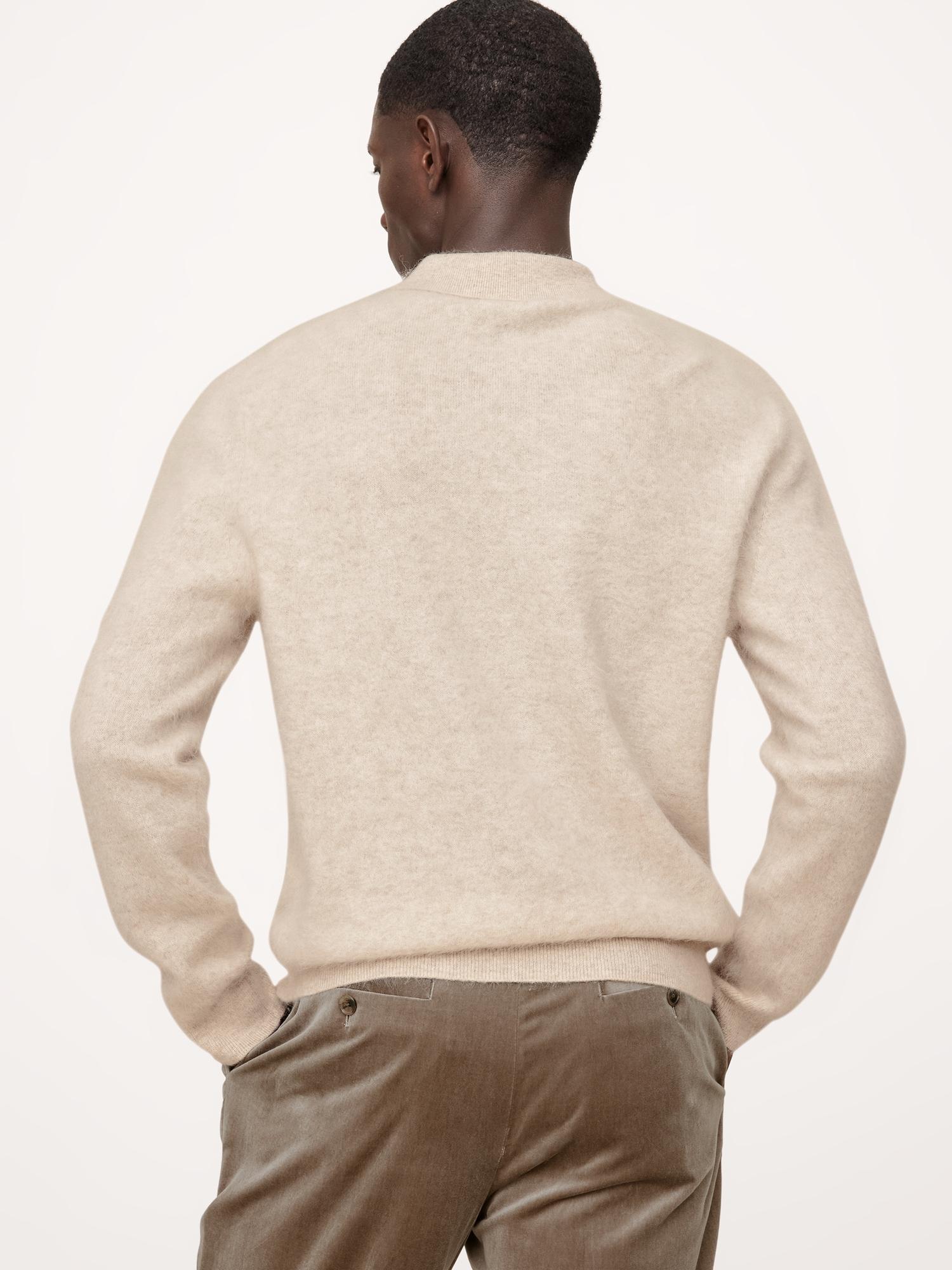 Brushed Cashmere Sweater Polo Product Image