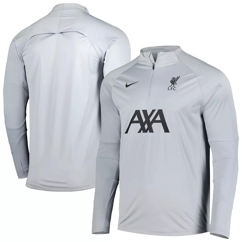 Mens Nike Gray Liverpool Strike Drill Raglan Quarter-Zip Top Product Image