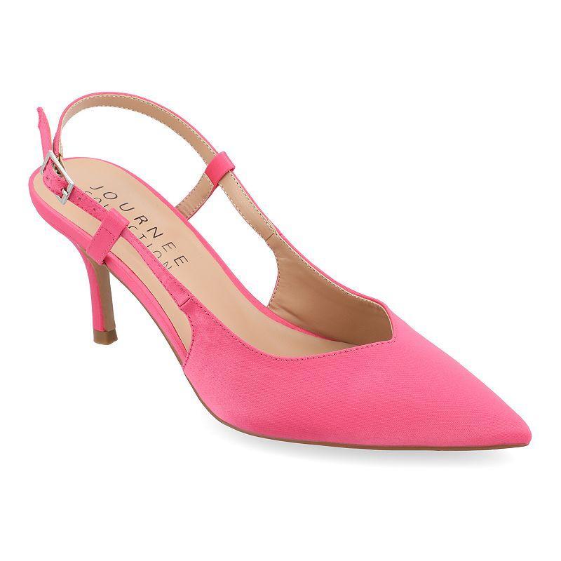 Journee Collection Knightly Womens Slingback Heels Red Product Image