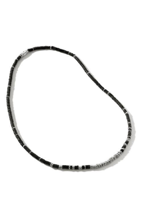 John Hardy Sterling Silver Classic Chain Treated Onyx Bead Necklace, 22 Product Image