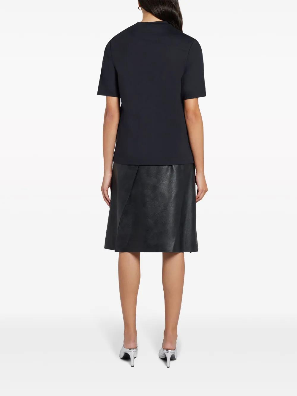 JIL SANDER Logo-plaque Cotton T-shirt In Black Product Image