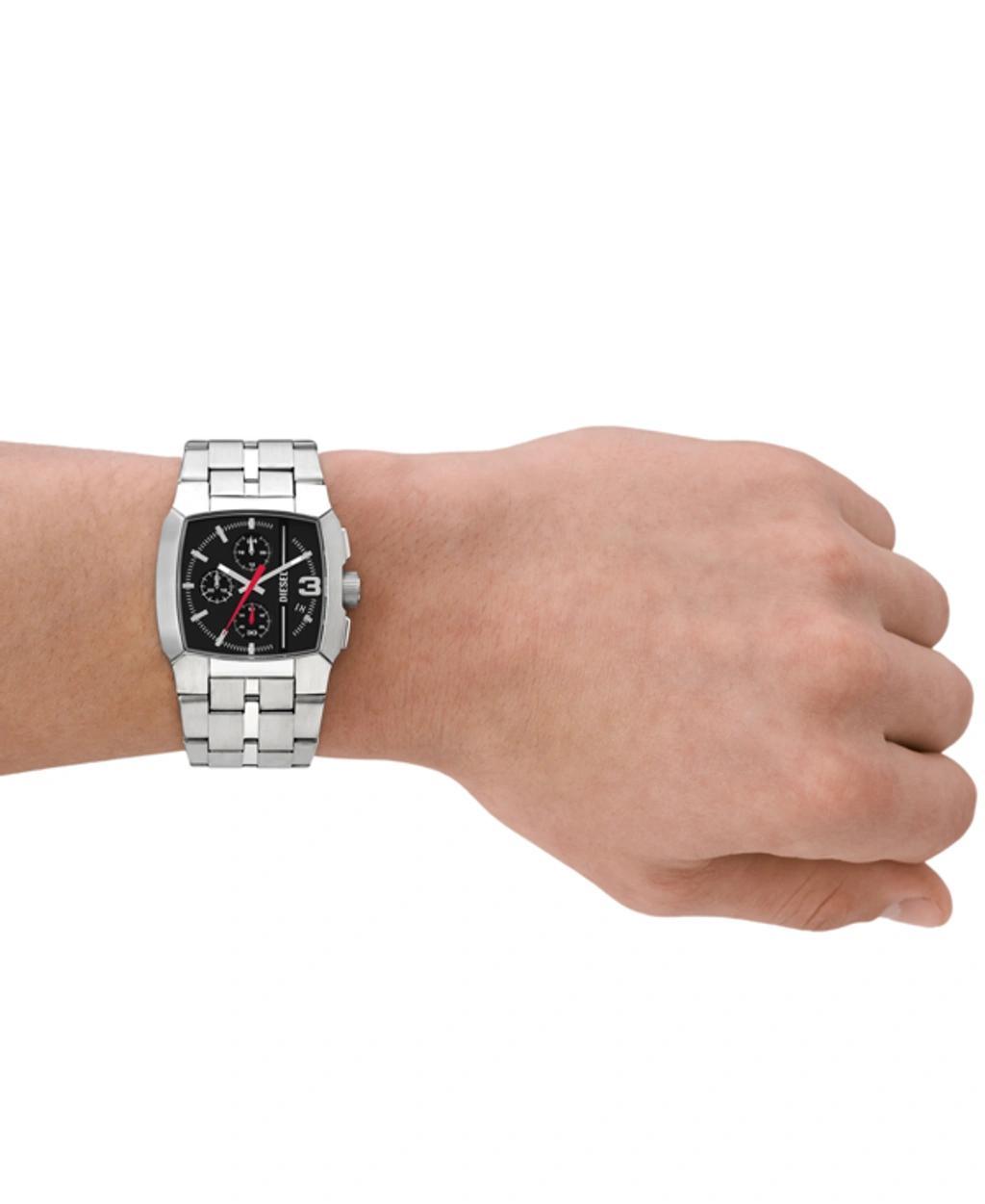 DIESEL Men's Cliffhanger Chronograph Silver-tone Stainless Steel Watch 40mm Product Image