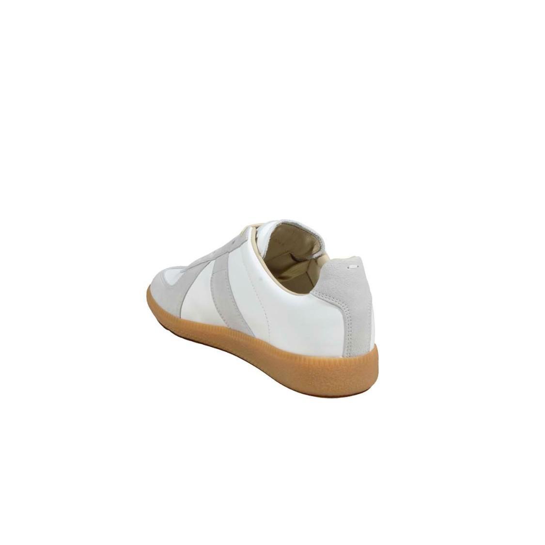 MAISON MARGIELA Replica Leather And Suede Sneakers In White Product Image