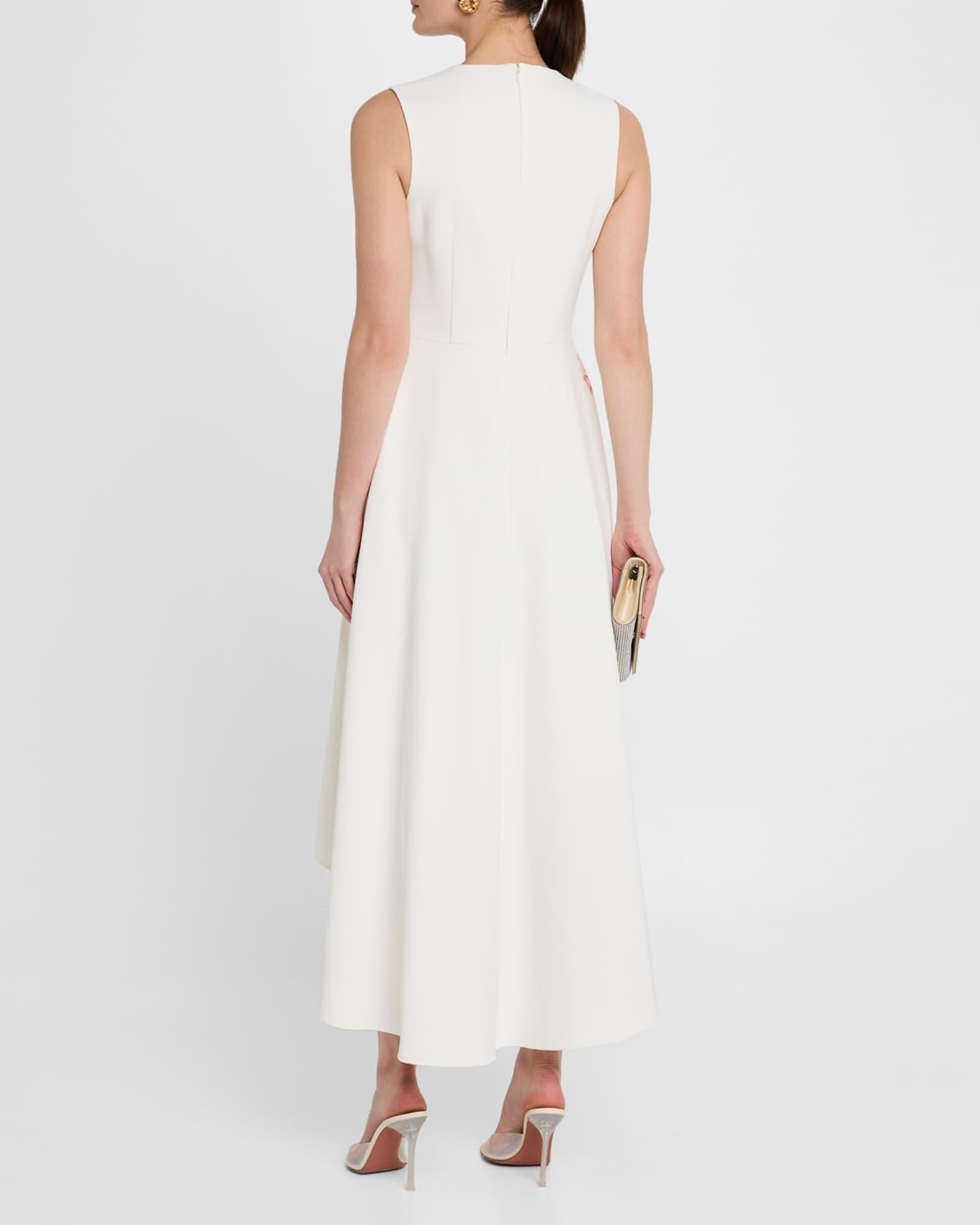 Sleeveless High-Low Crepe Maxi Dress Product Image