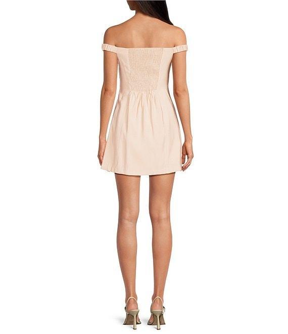 Layered With Love Paris Crew Neck Long Sleeve Scallop Hem Lace Fit & Flare Mini Dress Product Image