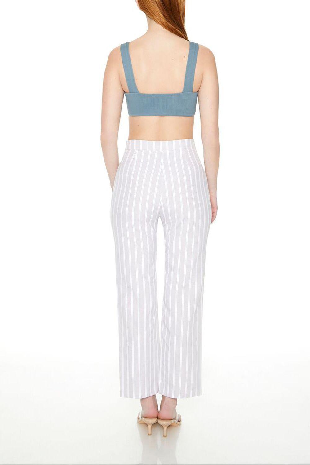 Striped High-Rise Trouser Pants | Forever 21 Product Image