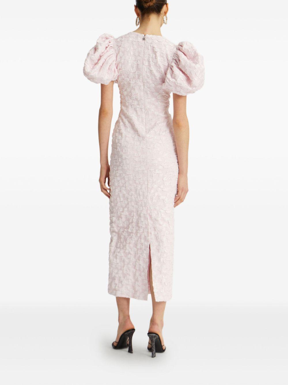 puff-sleeve jacquard maxi dress Product Image