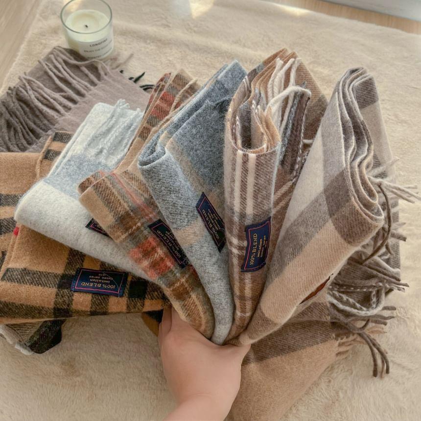 Plaid Fringe Scarf Product Image