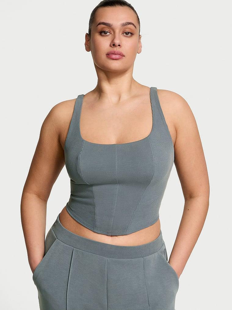 Featherweight Knit Corset Tank Top Product Image