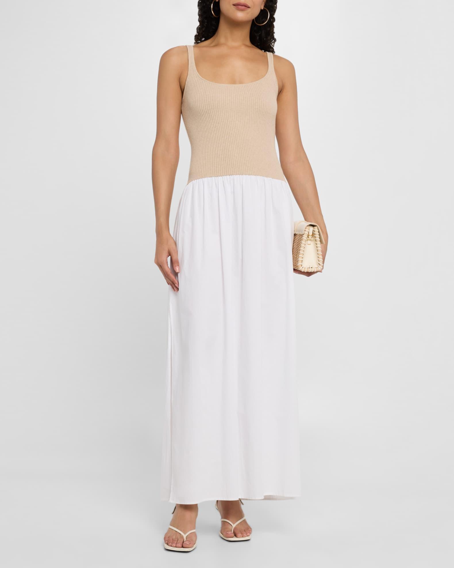 Reversible Cutout Mixed Media Maxi Dress Product Image