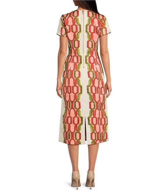 Mestiza New York Hampton Convertible Round Neck Short Sleeve Column Midi Dress Product Image