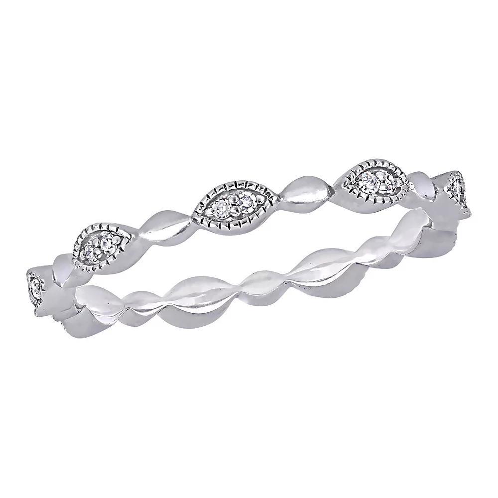 Stella Grace 10k Gold 1/10 Carat T.W. Diamond Eternity Ring, Women's, Size: 7, White Product Image