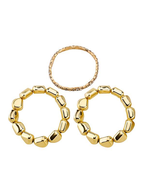 Normcore Geometric Rhine Stones Bracelet Accessories Product Image