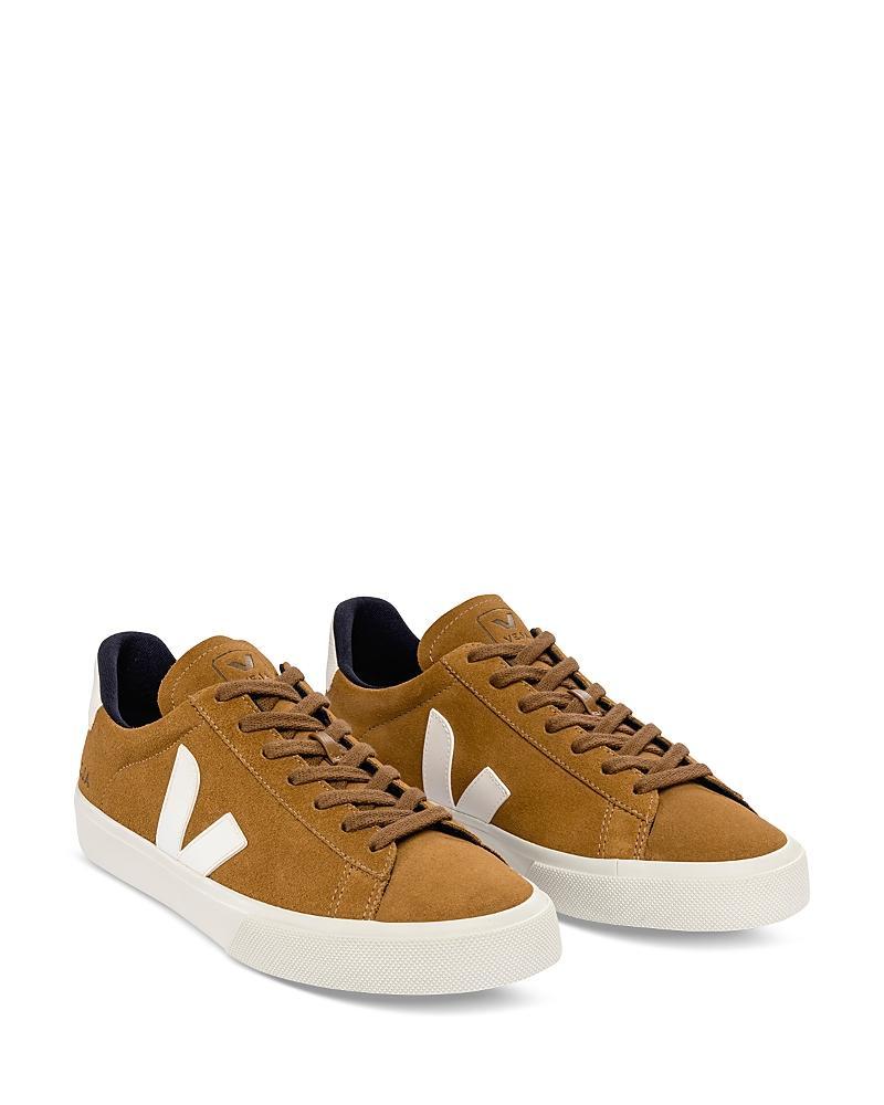 Veja Mens Campo Low Top Leather Sneakers in Black/White Product Image