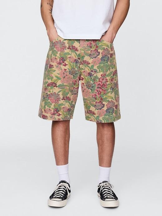 Floral Canvas Shorts Product Image