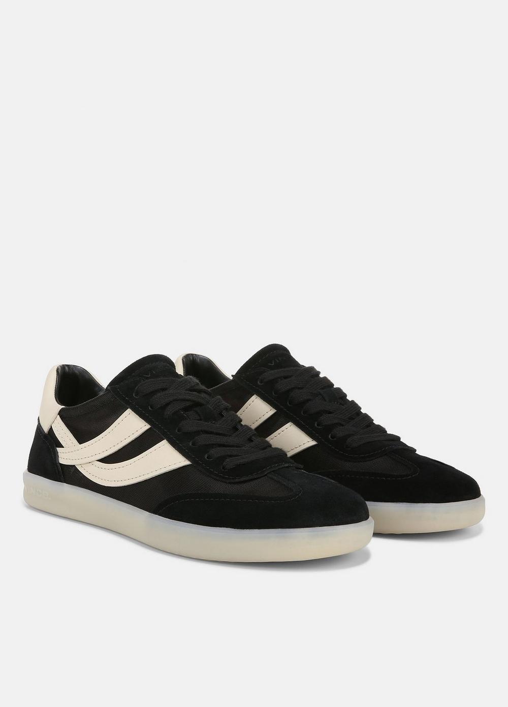 Womens Oasis Leather And Suede Sneaker, Chalk White, Size 7 Vince Product Image