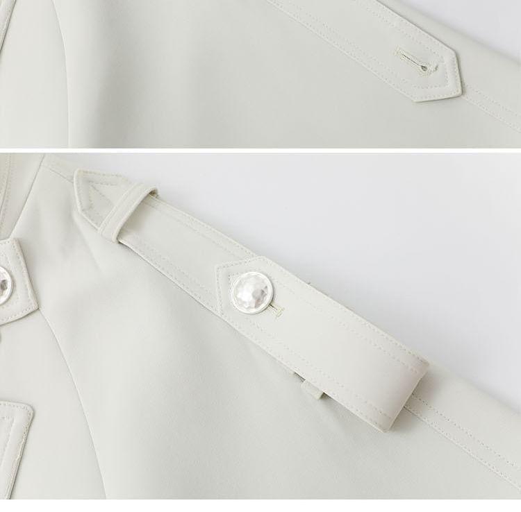 Lapel Collar Plain Sashed Double-Breasted Trench Coat (Various Designs) Product Image