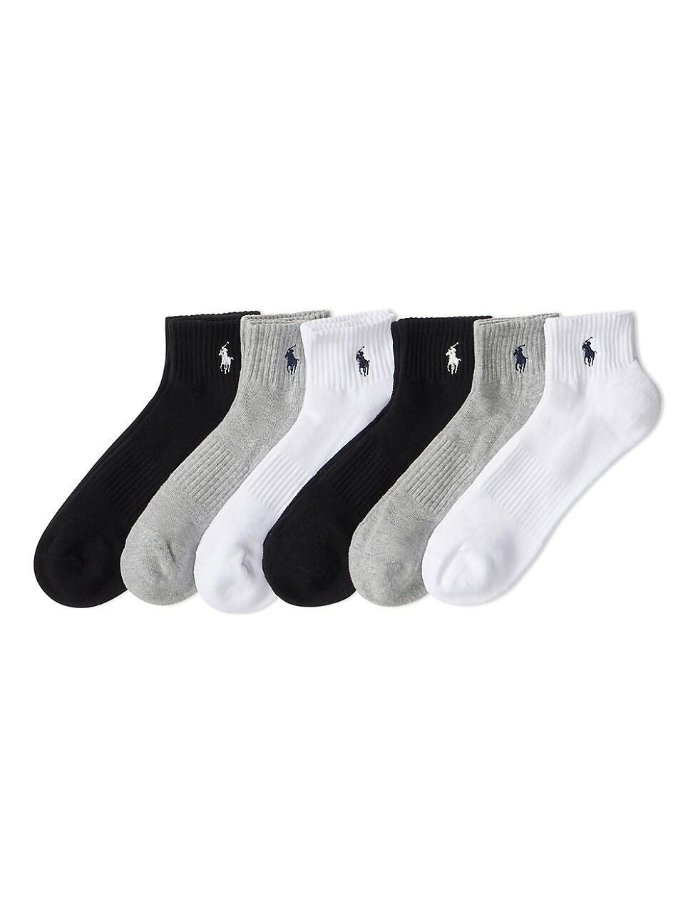 Polo Ralph Lauren Cotton Blend Performance Quarter Socks, Pack of 6 Product Image