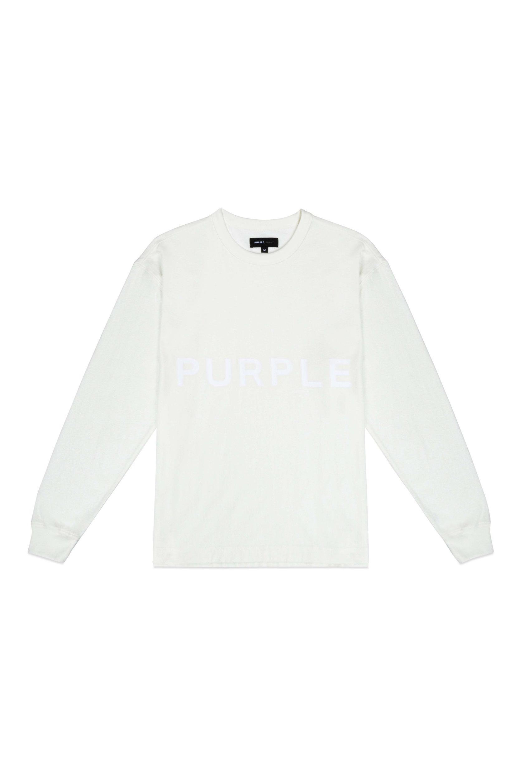 Purple Wordmark Long Sleeve T-Shirt Male Product Image
