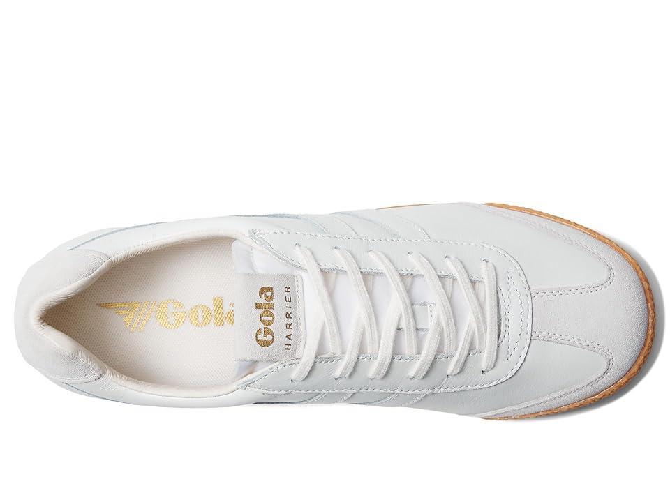 Gola Harrier 001 White/Gum) Men's Lace up casual Shoes Product Image