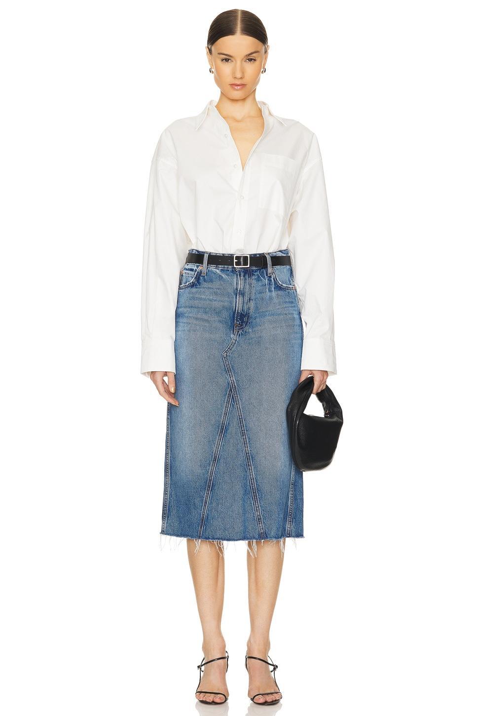 Darcy Mid Rise Column Midi Skirt GRLFRND Product Image