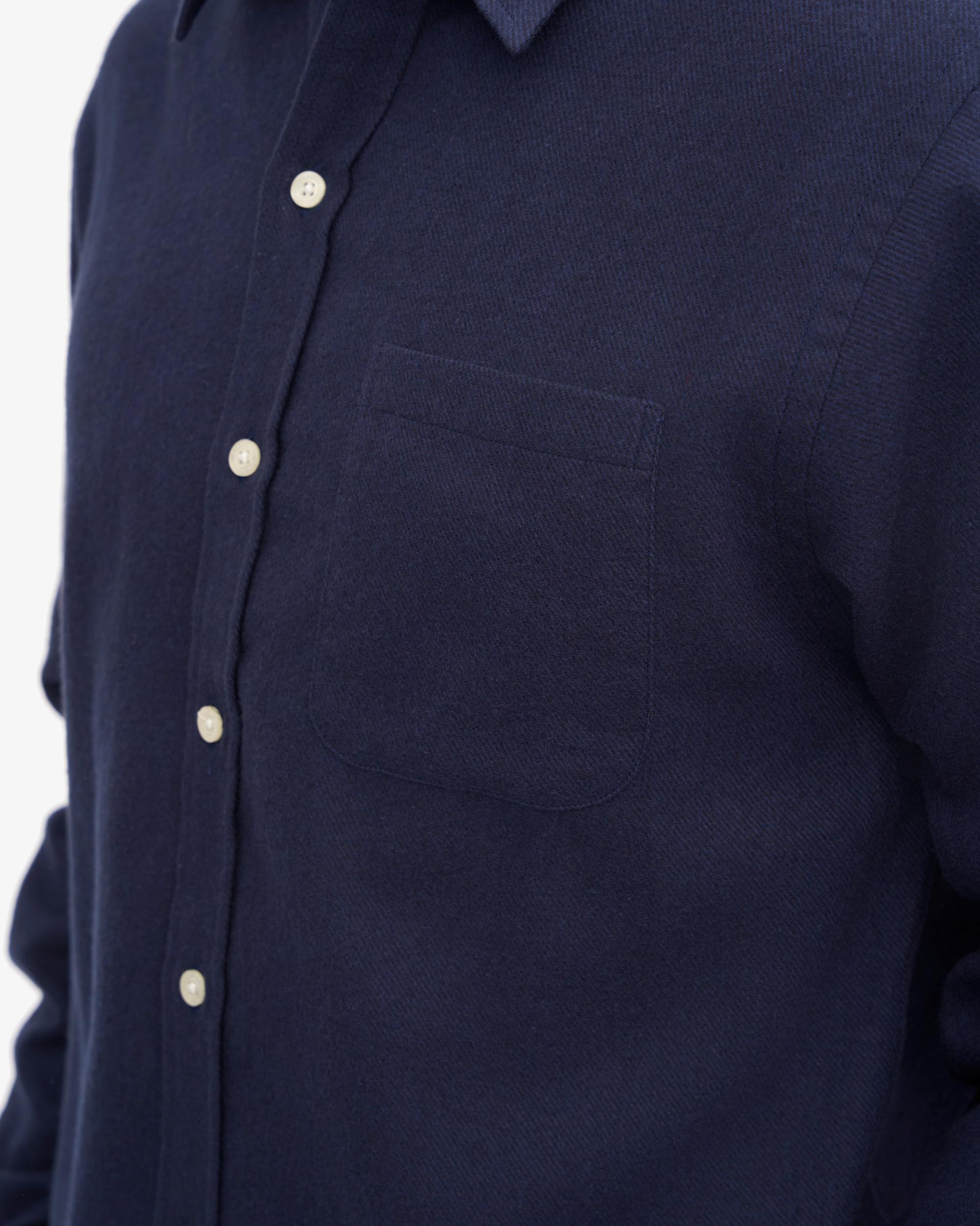 Organic Flannel Shirt - Deep Black Product Image