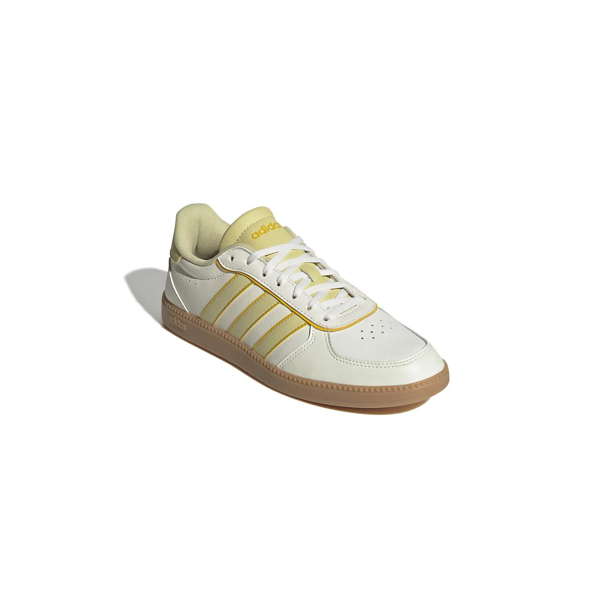 adidas Breaknet Sleek Women's Sportswear Shoes, Size: 6, White Yellow Product Image