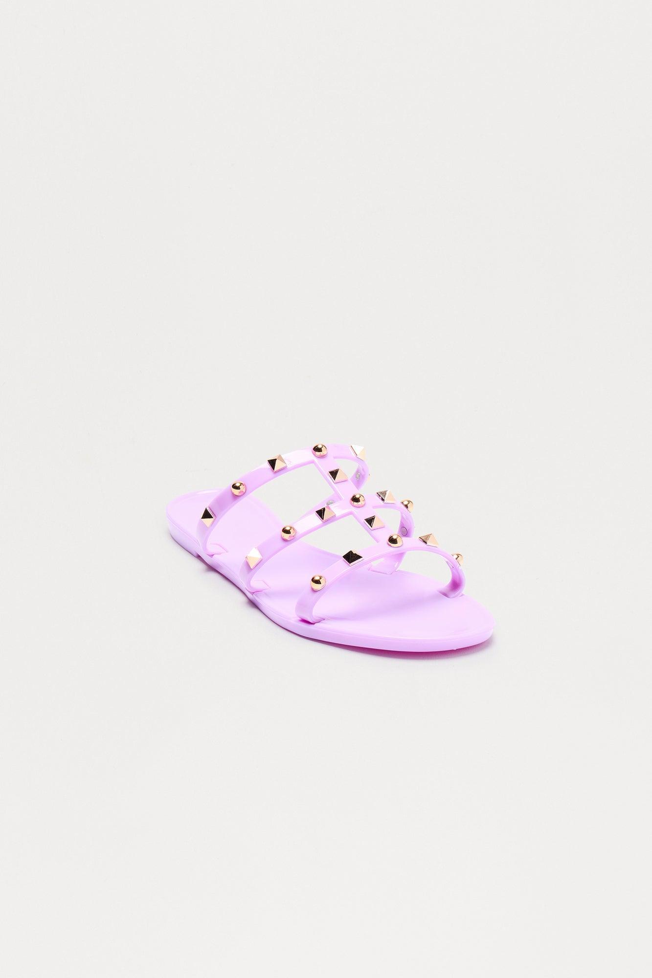 Eira Studded Sandals - Lavender Female Product Image