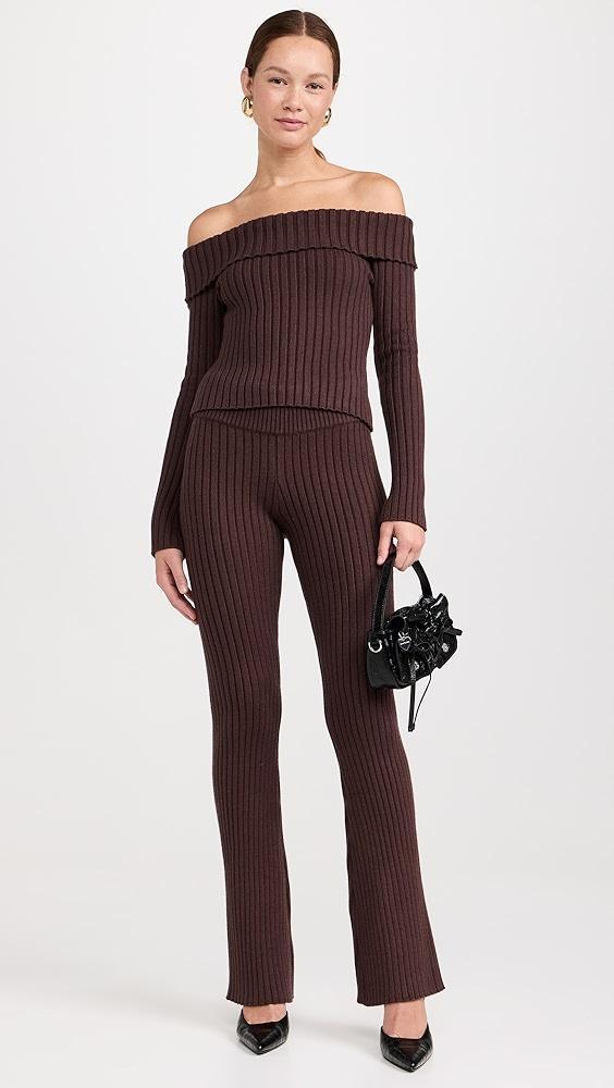 GUIZIO Thalia Rib Pants | Shopbop Product Image