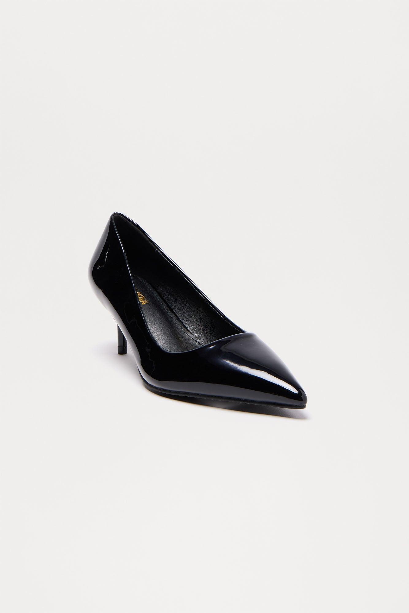 Ekaterina Mid Heel Pumps - Black Product Image
