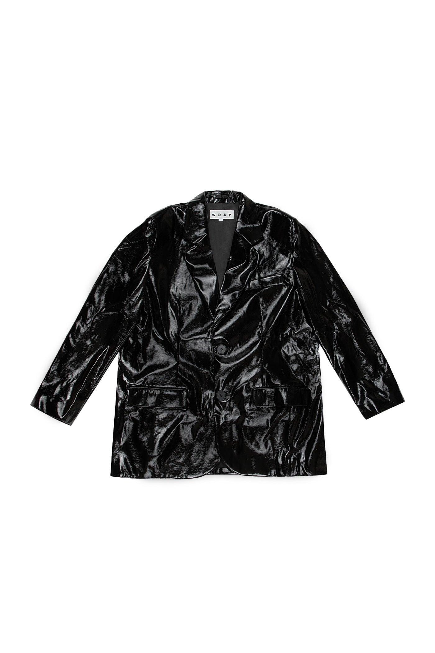 Vegan Leather Blazer - Oil Slick Product Image