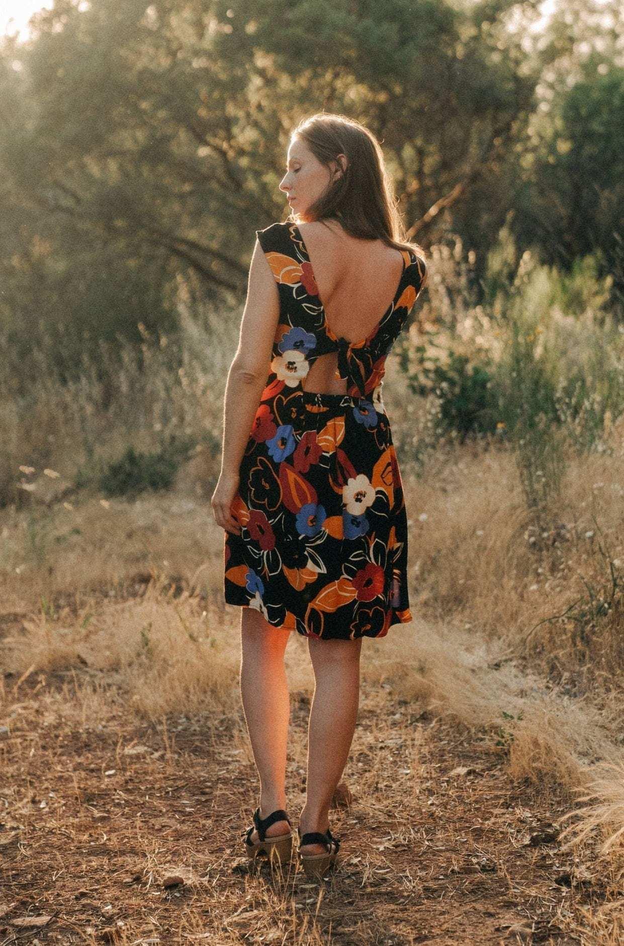 Archie Dress in Abstract Floral Product Image