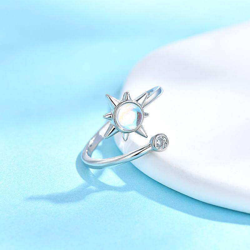 Rhinestone Sun Open Ring Product Image