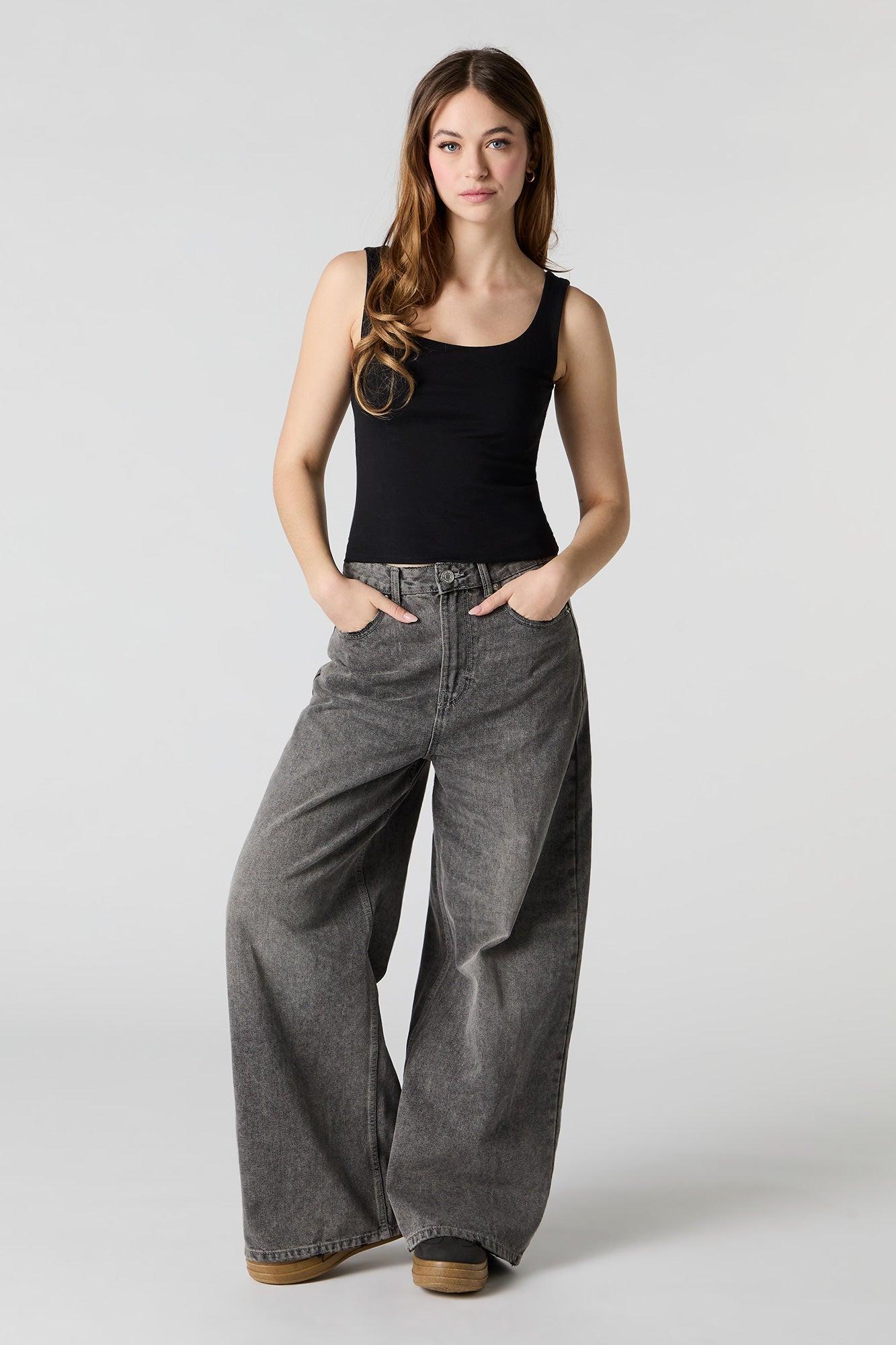 Solid Scoop Neck Tank Female Product Image